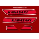 Déco Kawasaki 400 S3A 1975 Candy super red